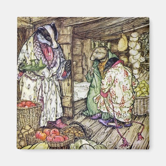 Aimant « La maison du blaireau » par Arthur Rackham (Devant)