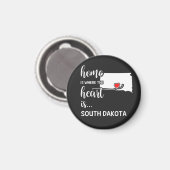 Aimant La maison du Dakota du Sud est le coeur (Recto/Verso)
