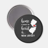 Aimant La maison du New Jersey est le coeur (Recto/Verso)