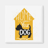 Aimant La Maison Est Là Où Le Chien Est (Devant)