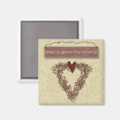 Aimant La Maison Est Là Où Le Coeur Est L'Aimant (Recto/Verso)