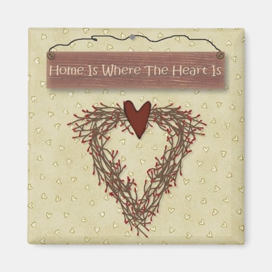Aimant La Maison Est Là Où Le Coeur Est L'Aimant (Devant)