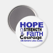 Aimant La maladie de ALS Lou Gehrig HOPE 3 (Recto/Verso)