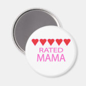 Aimant La maman des cinq coeurs (Recto/Verso)