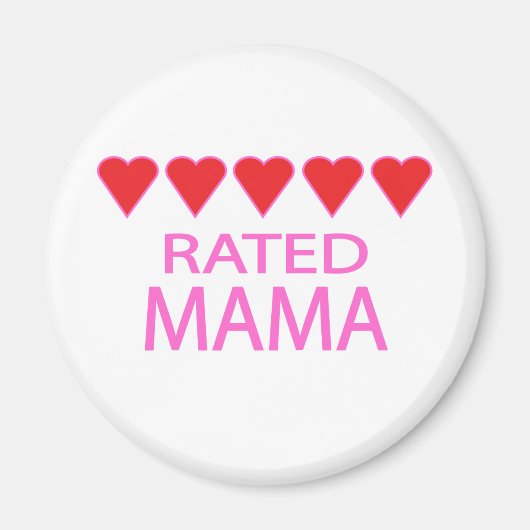 Aimant La maman des cinq coeurs (Devant)