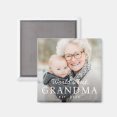 Aimant La meilleure grand-mère du monde photo de l'année (Recto/Verso)