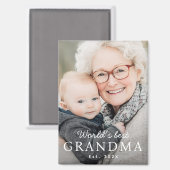 Aimant La meilleure grand-mère du monde photo de l'année (Recto/Verso)