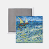 Aimant La mer aux Saintes-Maries par Vincent van Gogh (Recto/Verso)