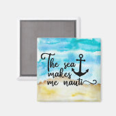 Aimant La mer me fait nausti porte de croisière (Recto/Verso)