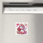 Aimant La mignonne Saint Valentin licorne (In Situ (Lave-vaisselle))