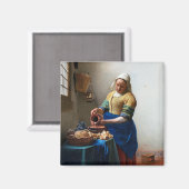 Aimant La Milkmaid, Johannes Vermeer, 1657-1658 (Recto/Verso)