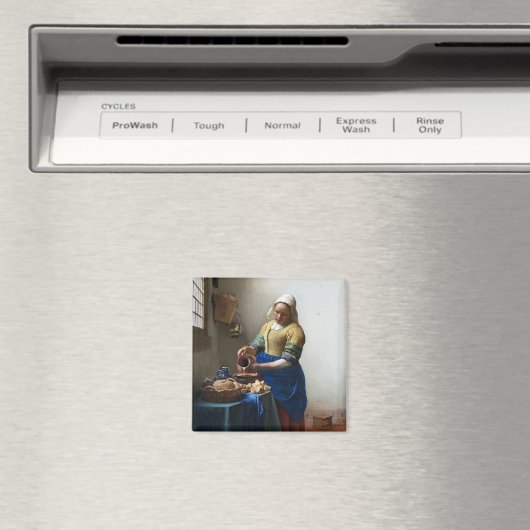 Aimant La Milkmaid, Johannes Vermeer, 1657-1658 (In Situ (Lave-vaisselle))