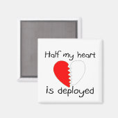 Aimant La Moitié De Mon Coeur Est Déployée (Recto/Verso)