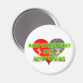 Aimant La Moitié De Mon Coeur Est En Afghanistan (Recto/Verso)