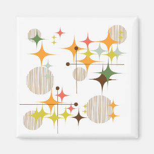 Aimant La moitié du siècle Starbursts moderne et globes