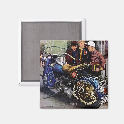 Aimant La moto de Tex (Recto/Verso)