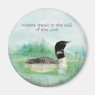 Aimant La nature de dingue d'aquarelle parle l'appel de