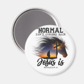 Aimant La normale ne revient pas Jésus pour les amateurs  (Recto/Verso)