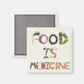 Aimant La nourriture est la médecine - Manger sainement A (Recto/Verso)