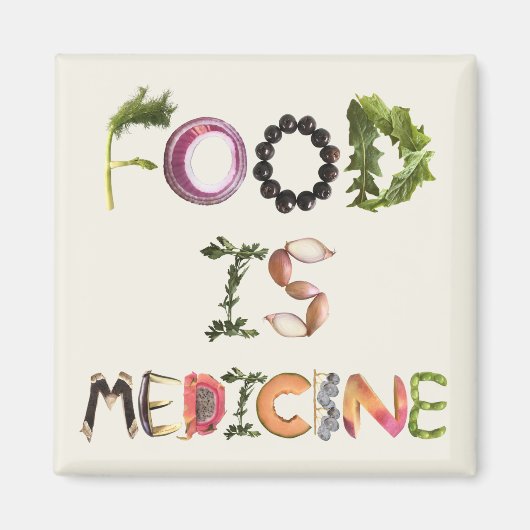 Aimant La nourriture est la médecine - Manger sainement A (Devant)
