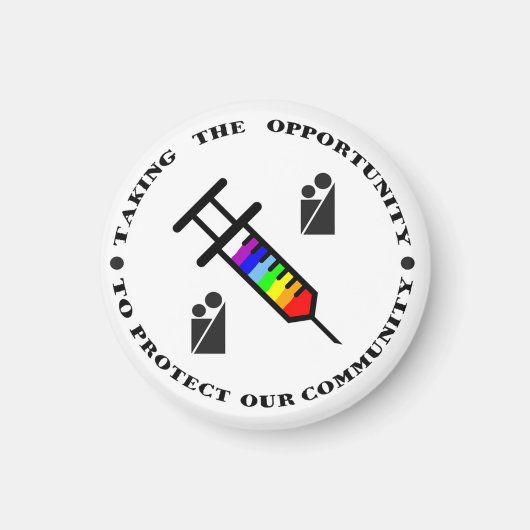 Aimant La nouvelle école de Blacksburg célèbre le vaccin (Devant)