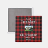 Aimant La Old Finlaystone Coffee Co. de Clan Cunningham. (Recto/Verso)