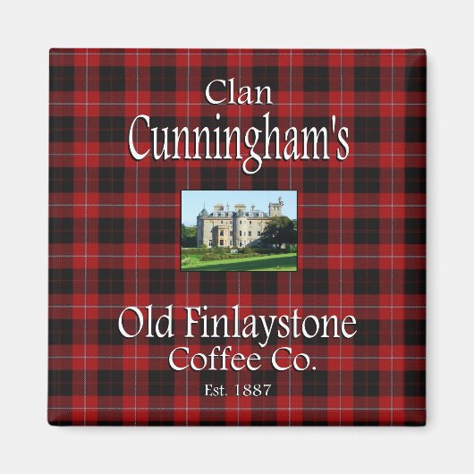 Aimant La Old Finlaystone Coffee Co. de Clan Cunningham. (Devant)