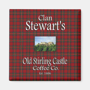 Aimant La Old Stirling Castle Coffee Co de Clan Stewart.