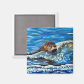 Aimant La Otter dans la peinture de la mer (Recto/Verso)