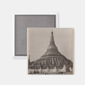 Aimant La pagode du shwedagon à Rangoon, Birmanie, vers 1 (Recto/Verso)