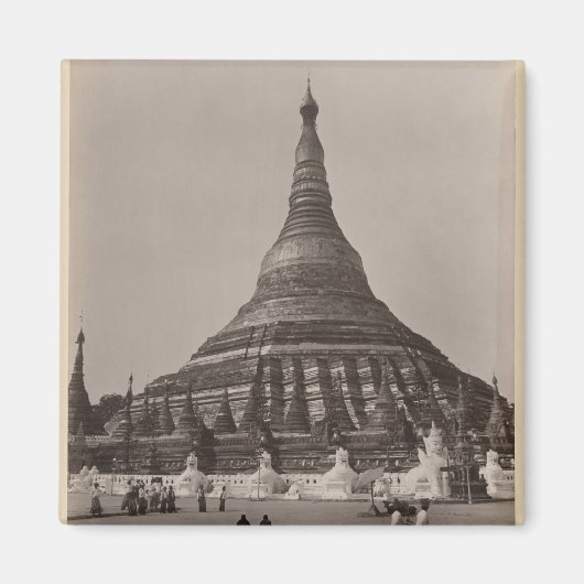 Aimant La pagode du shwedagon à Rangoon, Birmanie, vers 1 (Devant)