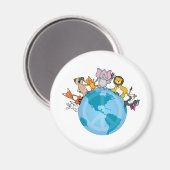 Aimant La Paix Sur Terre Animaux (Recto/Verso)