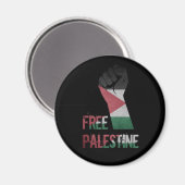 Aimant la palestine libre hissé le drapeau palestinien (Recto/Verso)
