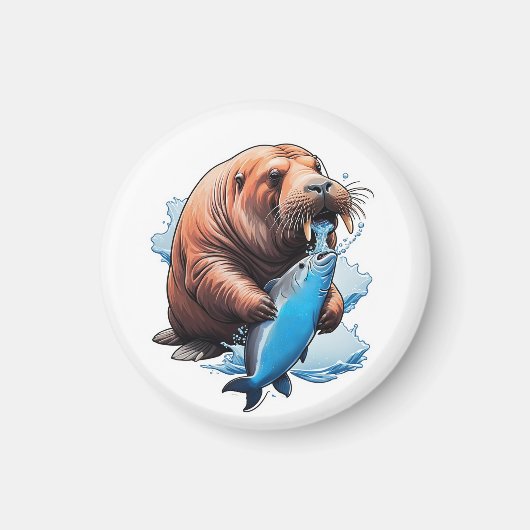 Aimant La Pêche Au Walrus Dans La Mer (Devant)
