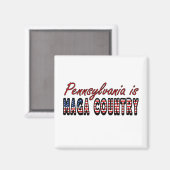Aimant La Pennsylvanie est MAGA Pays Trump Trucker Hat (Recto/Verso)