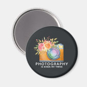 Aimant La photographie est Kinda My Thing Aquarelle Camer (Recto/Verso)