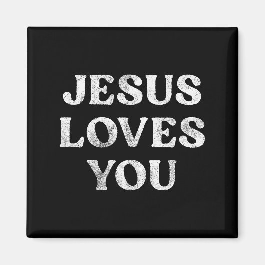 Aimant La phrase Jésus t'aime sur un (Devant)