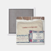 Aimant La place de grand-mère est mon endroit heureux (Recto/Verso)