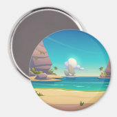 Aimant La plage de sable (Recto/Verso)