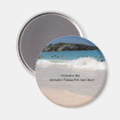 Aimant La plage de sable rose des Bermudes (Recto/Verso)