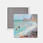 Aimant La plage d'Etretat Claude Monet (Recto/Verso)