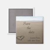Aimant La plage sauve les dates (Recto/Verso)