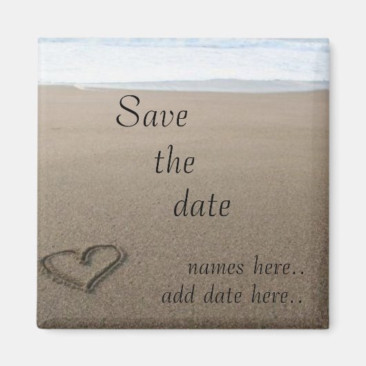Aimant La plage sauve les dates (Devant)