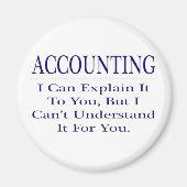 Aimant La plaisanterie comptable .. Expliquer ne pas comp (Devant)