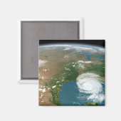 Aimant La Planète Panoramique Terre Et Les Etats-Unis. (Recto/Verso)