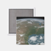 Aimant La Planète Panoramique Terre Et Les Etats-Unis. 2 (Recto/Verso)