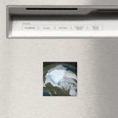 Aimant La Planète Terre Montre La Couverture De Glace De  (In Situ (Lave-vaisselle))