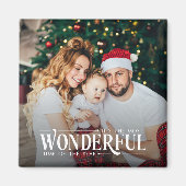 Aimant La plus belle photo de Noël (Devant)