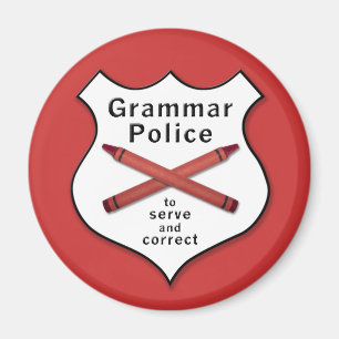 Aimant La police de grammaire Badge