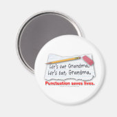 Aimant La ponctuation sauve des vies (Recto/Verso)